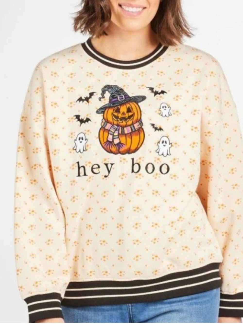 Simply Southern Pumpkin Fall Crew Long Sleeve Pullover Size L